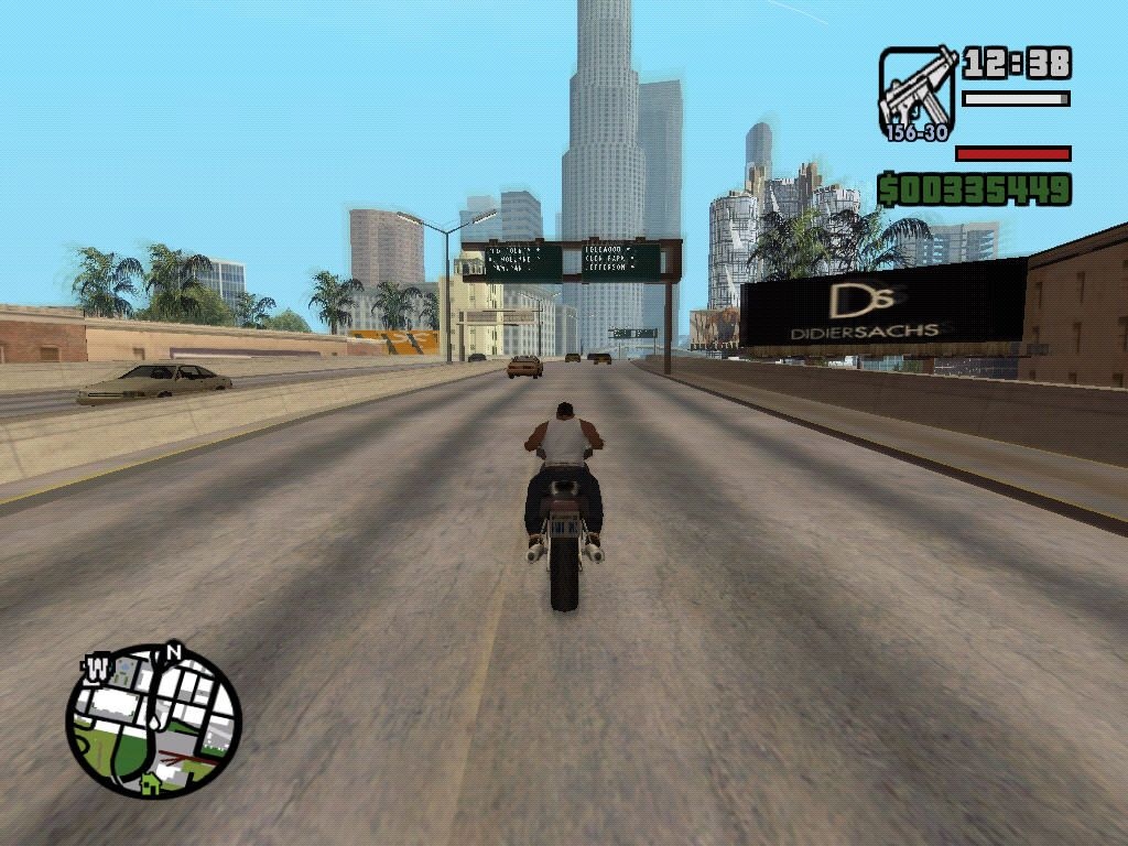 GTA San Andreas PC High Speed Motorcycle Gameplay