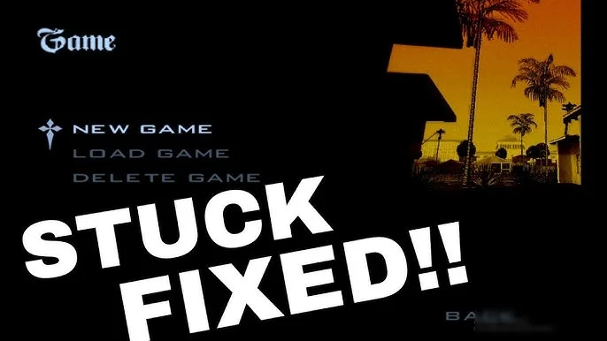 GTA San Andreas PC Main Menu Stuck Fix